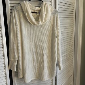 Jessica Simpson Maternity Waffle Knit Cowl Neck Sweater